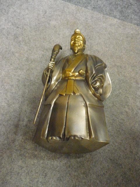 銅製尉と姥置物 [B31574]