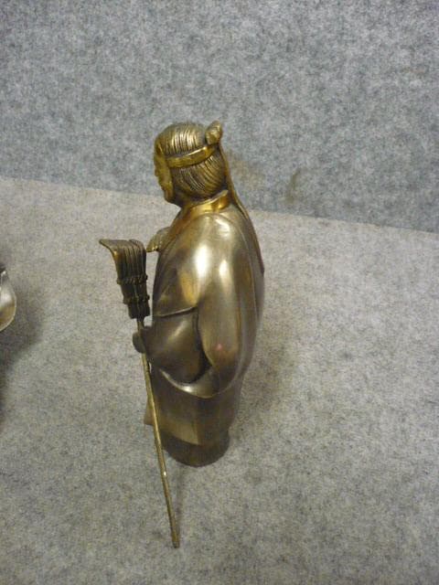 銅製尉と姥置物 [B31574]