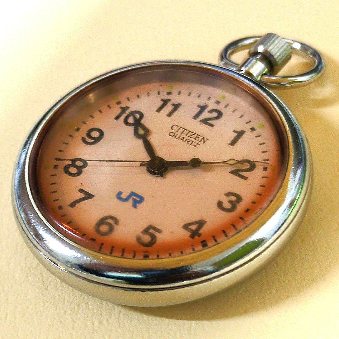 鉄道時計 シチズン鉄道懐中時計 クォーツ JR西日本(稼動品)