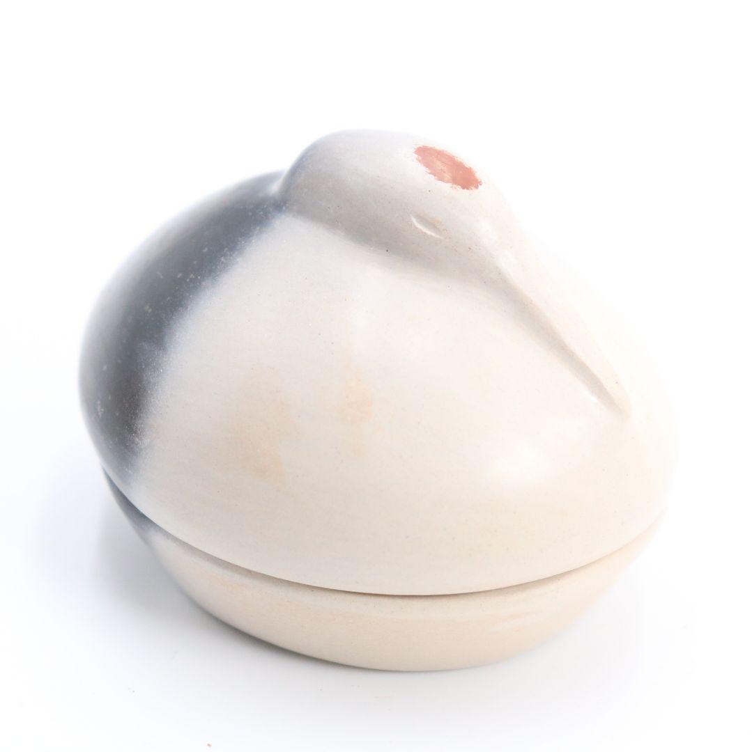 山崎宗元造 雲華焼 鶴香合 共箱共布 茶道具　N96　1F28