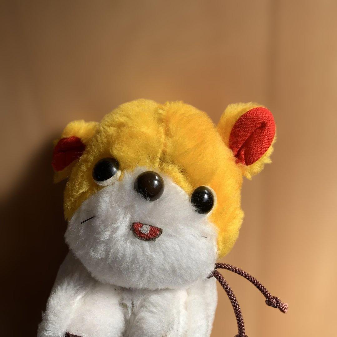 レトロなぬいぐるみ　キャラクター　ハムスター　ぬいぐるみ　ヴィンテージ