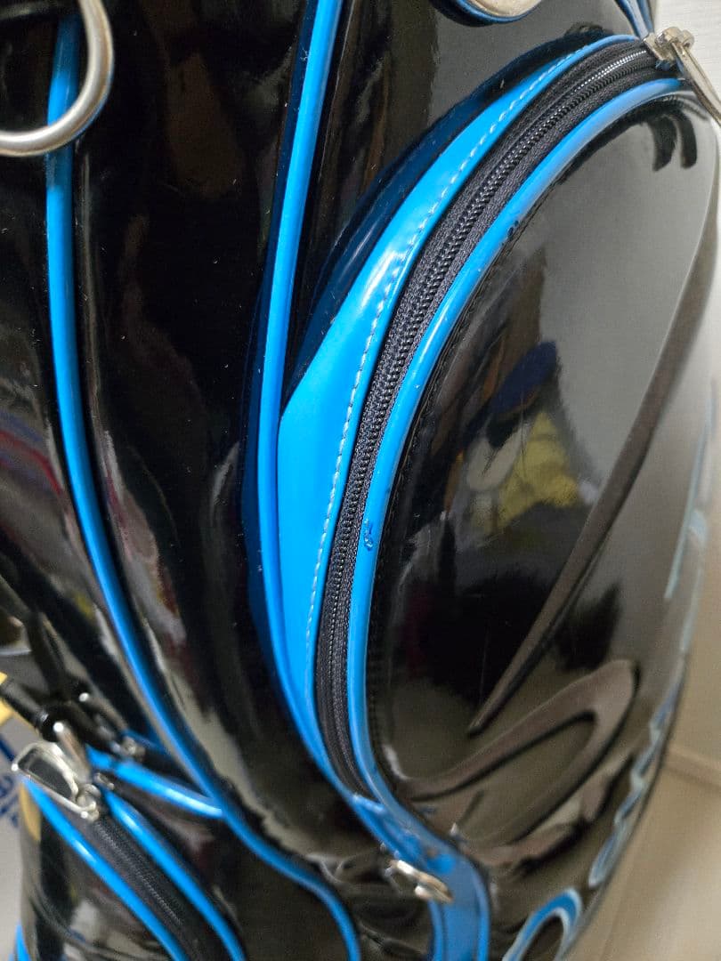 RomaRo キャディバッグ ブルー ブラック エナメル ロマロ