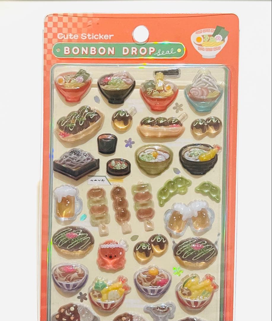 ボンボンドロップシール　和柄　8枚