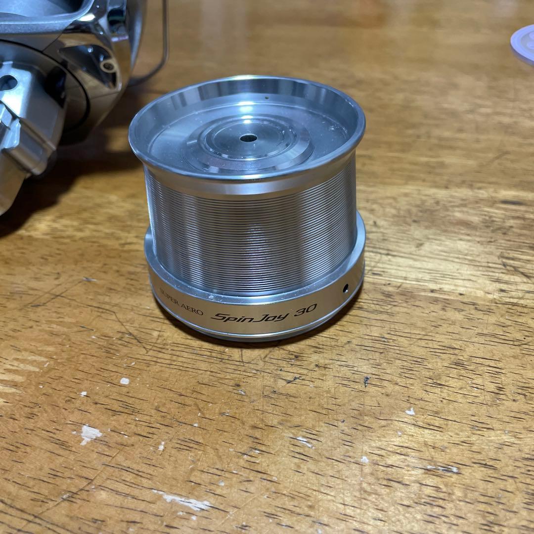 シマノ１４スーパーエアロスピンジョイ３０細糸仕様（替スプール・糸・カバー付き）