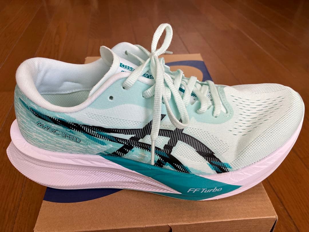 アシックス マジックスピード4 26.5 ワイド スーシングシー/ブラック