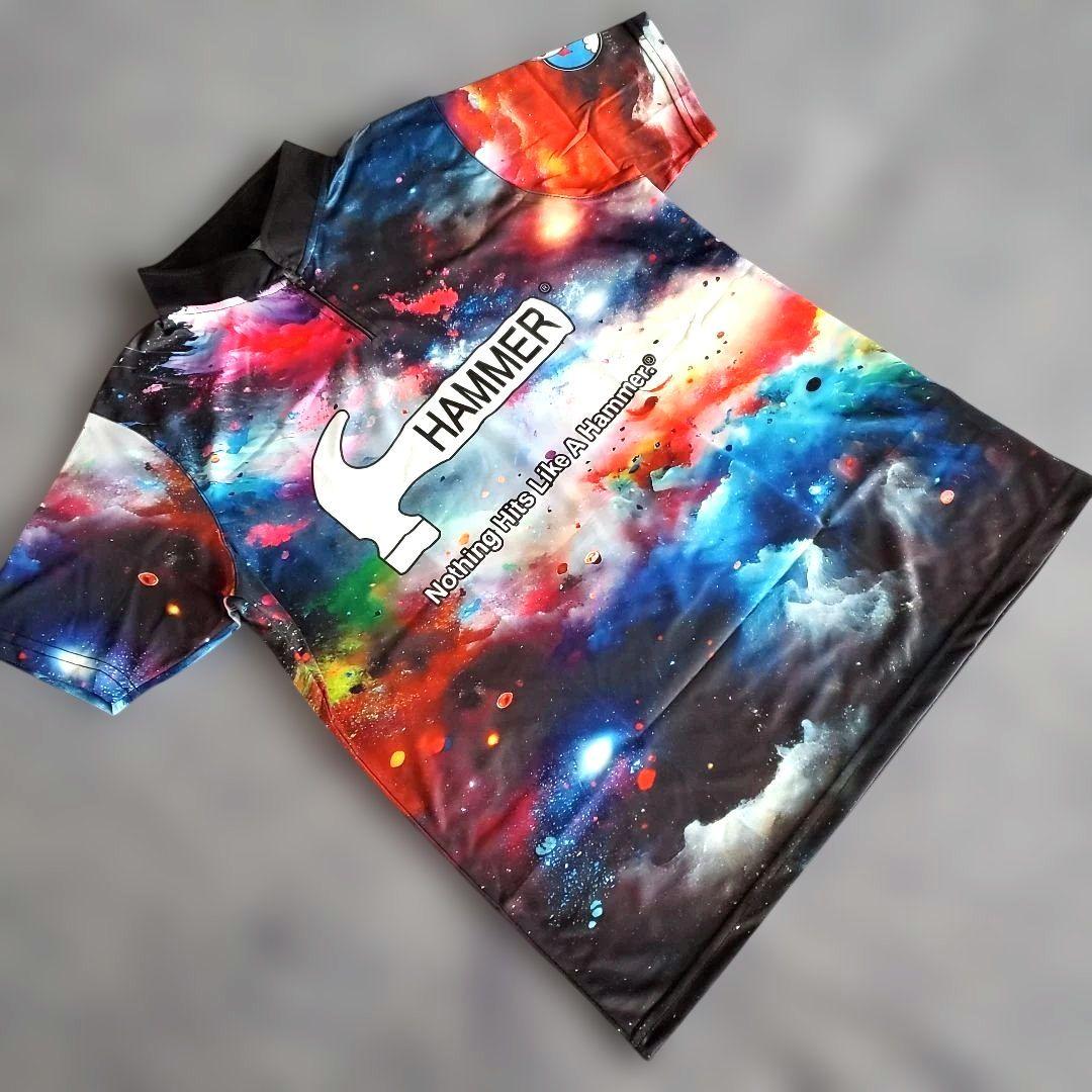 ✨新品✨ハンマー　【M】　宇宙　カラフル　ボウリングウェア