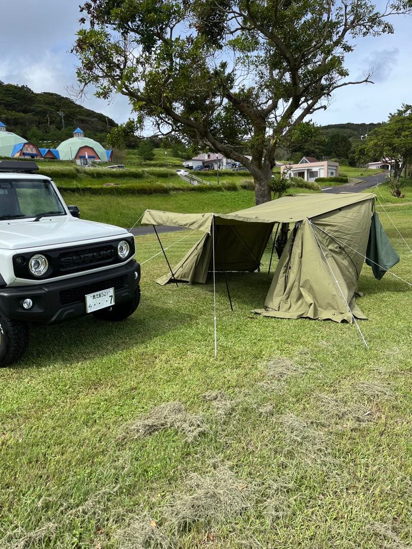 8tailパップテントサイド ウール前、後付