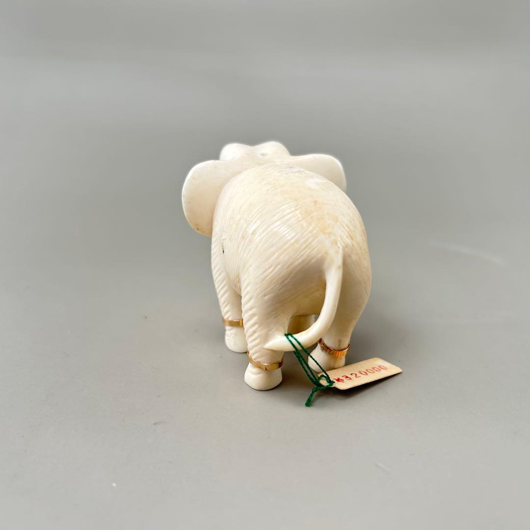 象の形 彫刻極上根付天然素材アンティーク骨董飾り物古美術置物細密細工