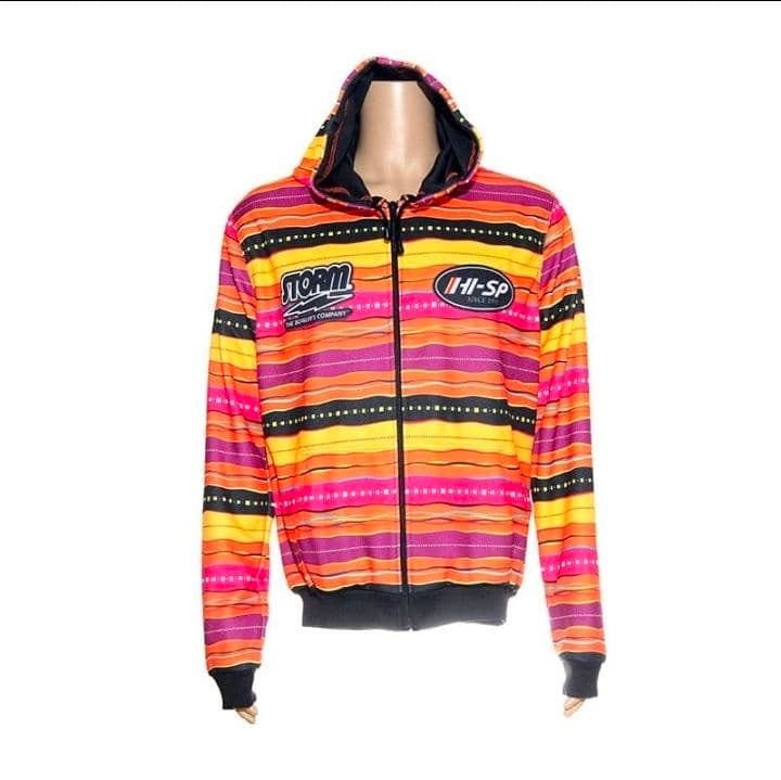 新品✨ハイスポジャケット　サイズL　STORM　ボーダー　カラフル　ボウリング