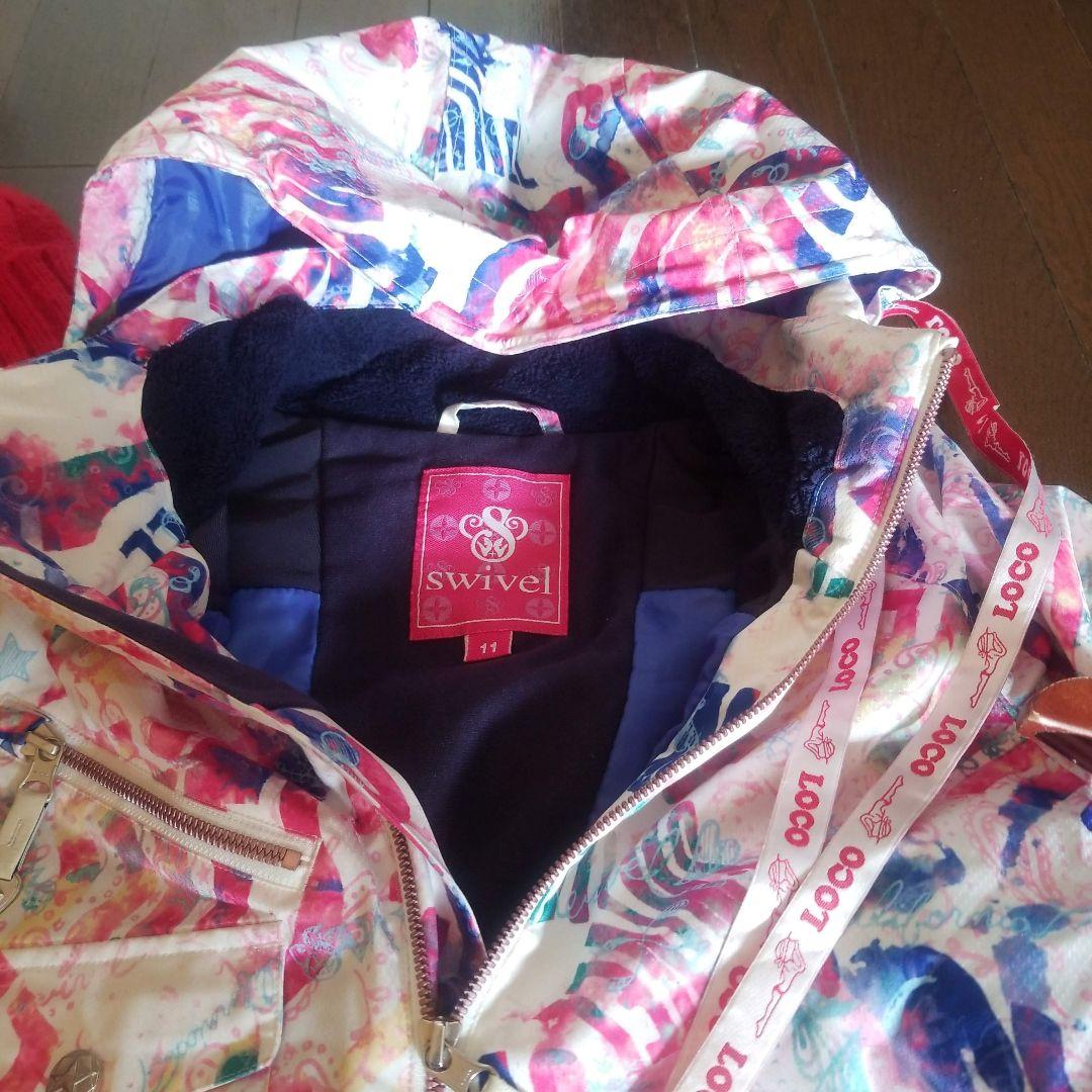 swivel♥ スノーボードウェア　ジャケット　スキーＬ　M　マルチカラー