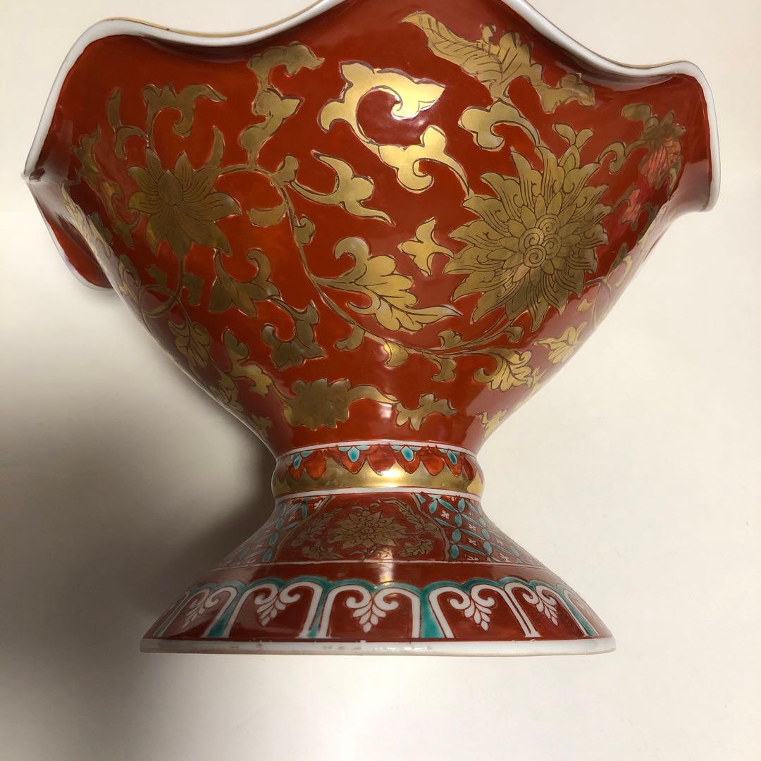 GOLD IMARI 手描き 菓子フルーツ器 古伊万里 大