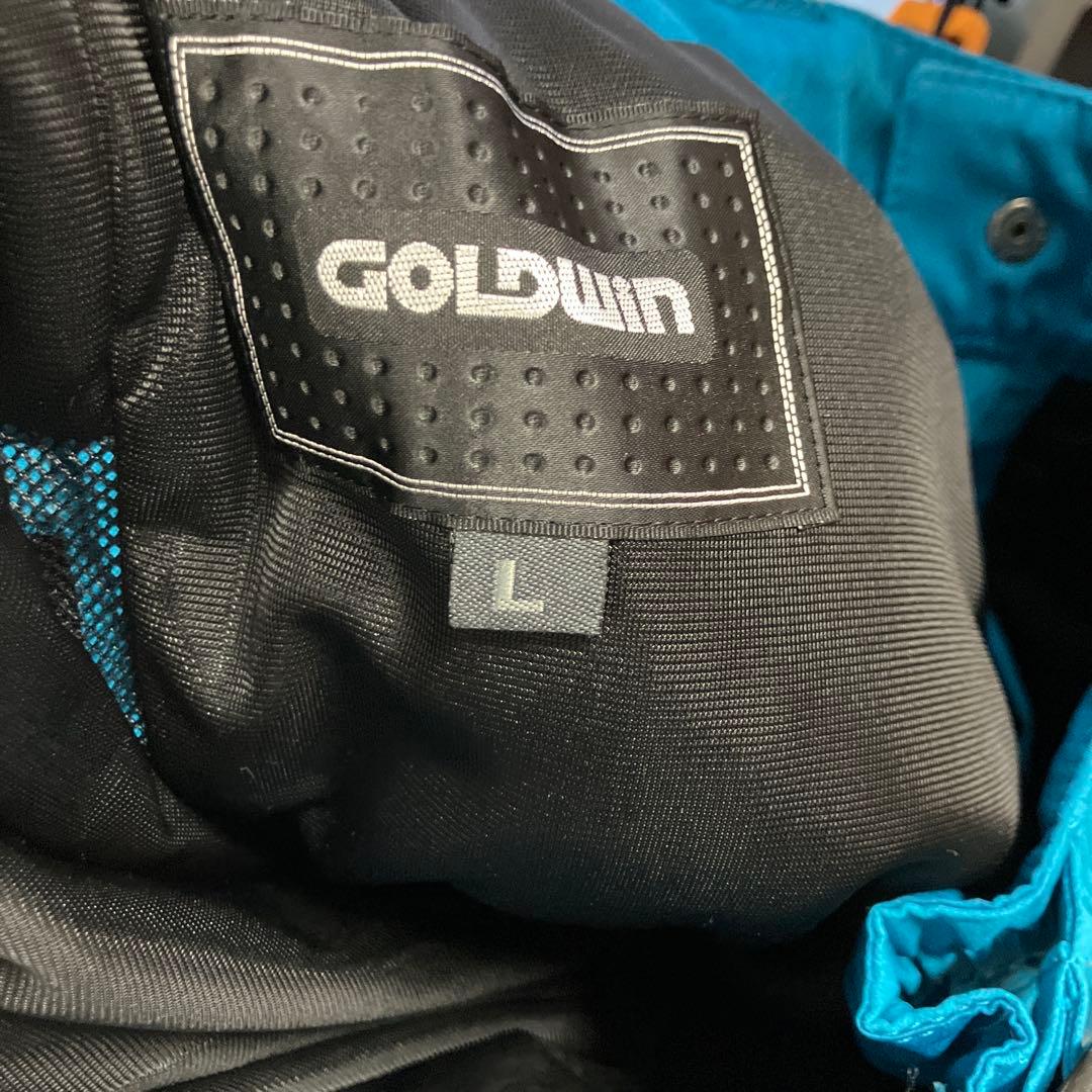 goldwin スキーウェア　上下　セットアップ　青　幾何学模様　男女兼用　L