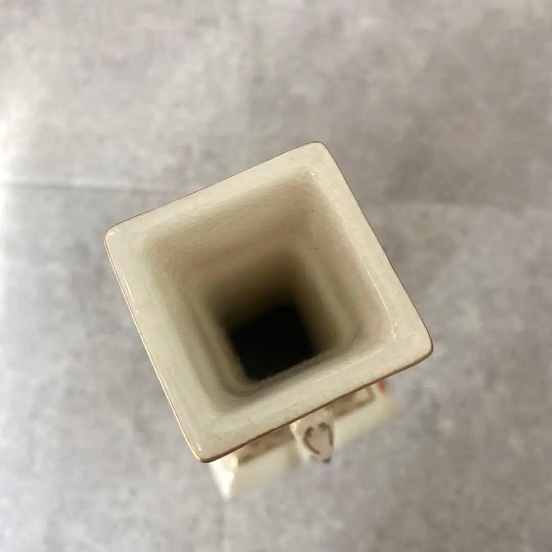 薩摩焼　人間国宝　十五代　沈壽官作　花瓶　桜花図　古美術品　骨董品