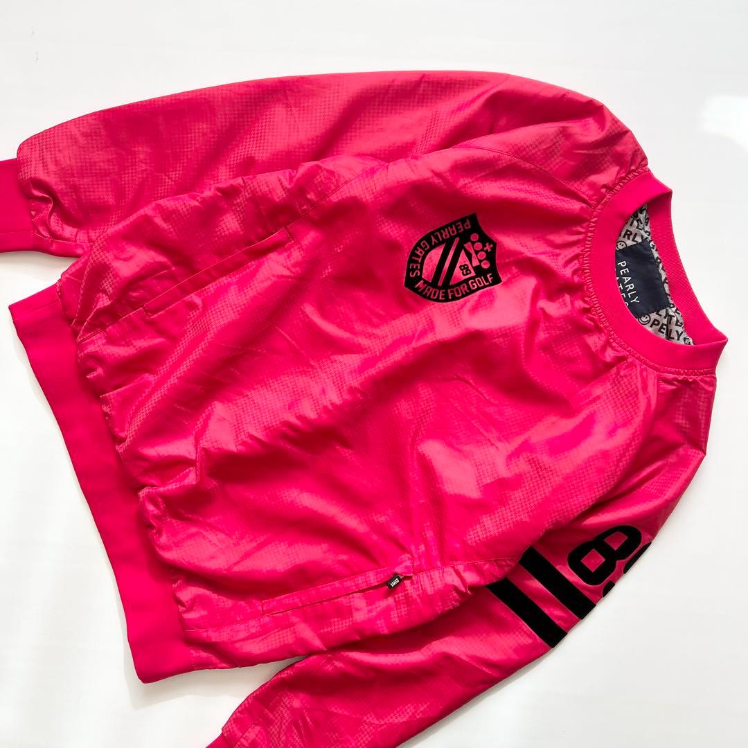 Pearly gates パーリーゲイツ　ピンク　スニード　裏地総柄　エンブレム