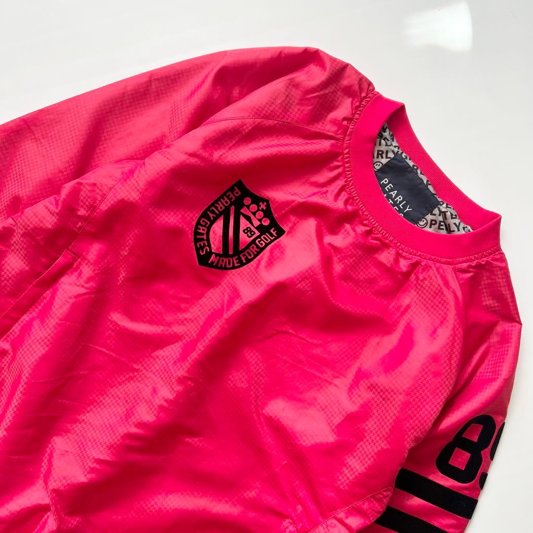 Pearly gates パーリーゲイツ　ピンク　スニード　裏地総柄　エンブレム