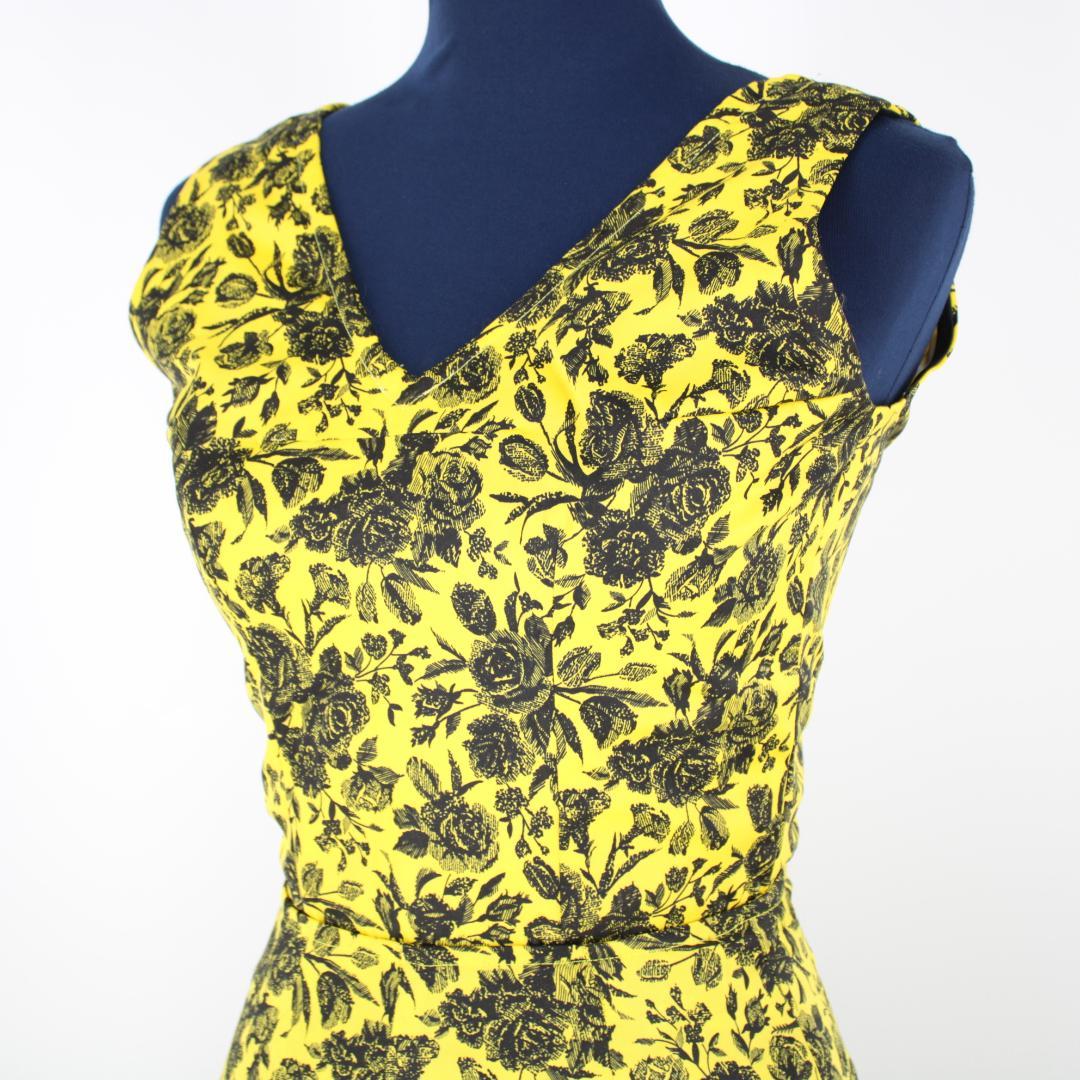 【フラメンコ衣装】イエロー＆ブラック 上下セット ツーピース セットアップ 薔薇