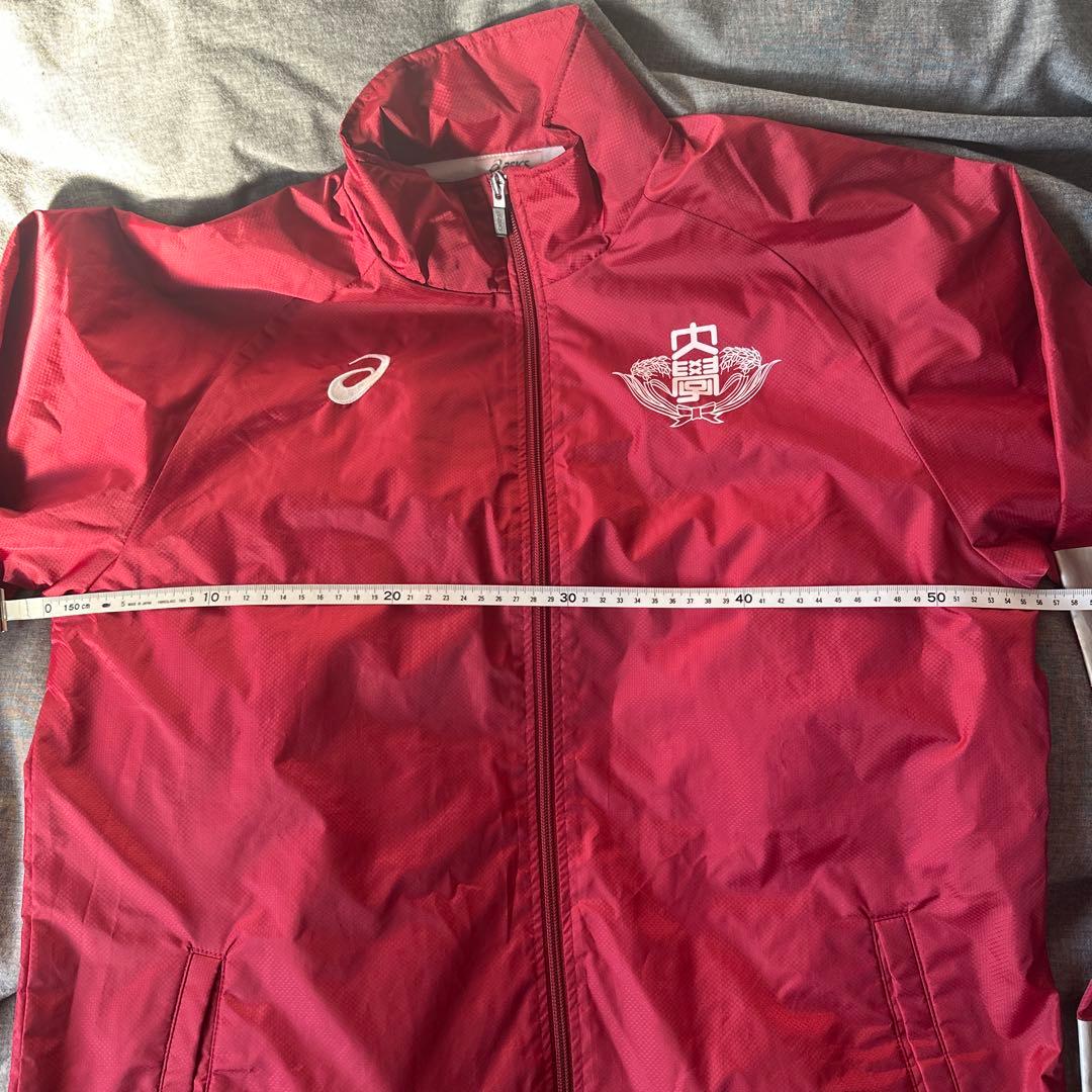 早稲田大学　ア式蹴球部　アシックス ウィンドブレーカー　ジャージ上下　XL L
