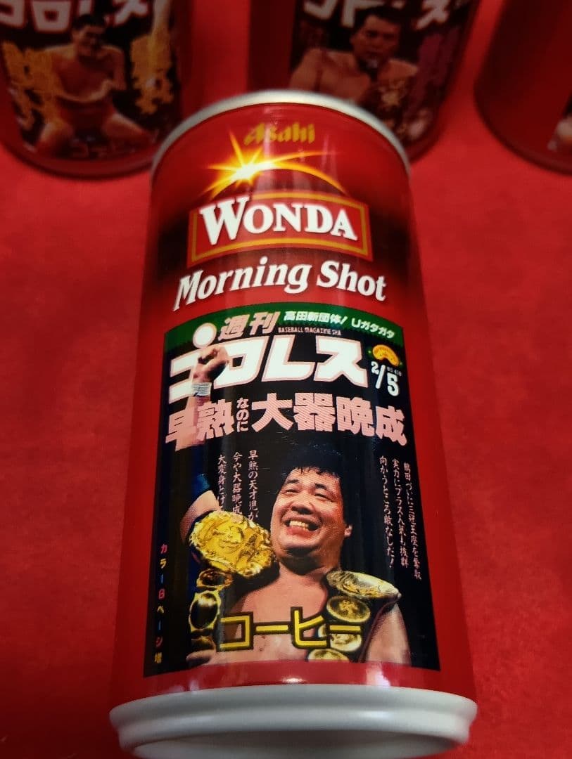 非売品POP付 Wonda 週間プロレスデザイン缶　　未開封　全12種類コンプ