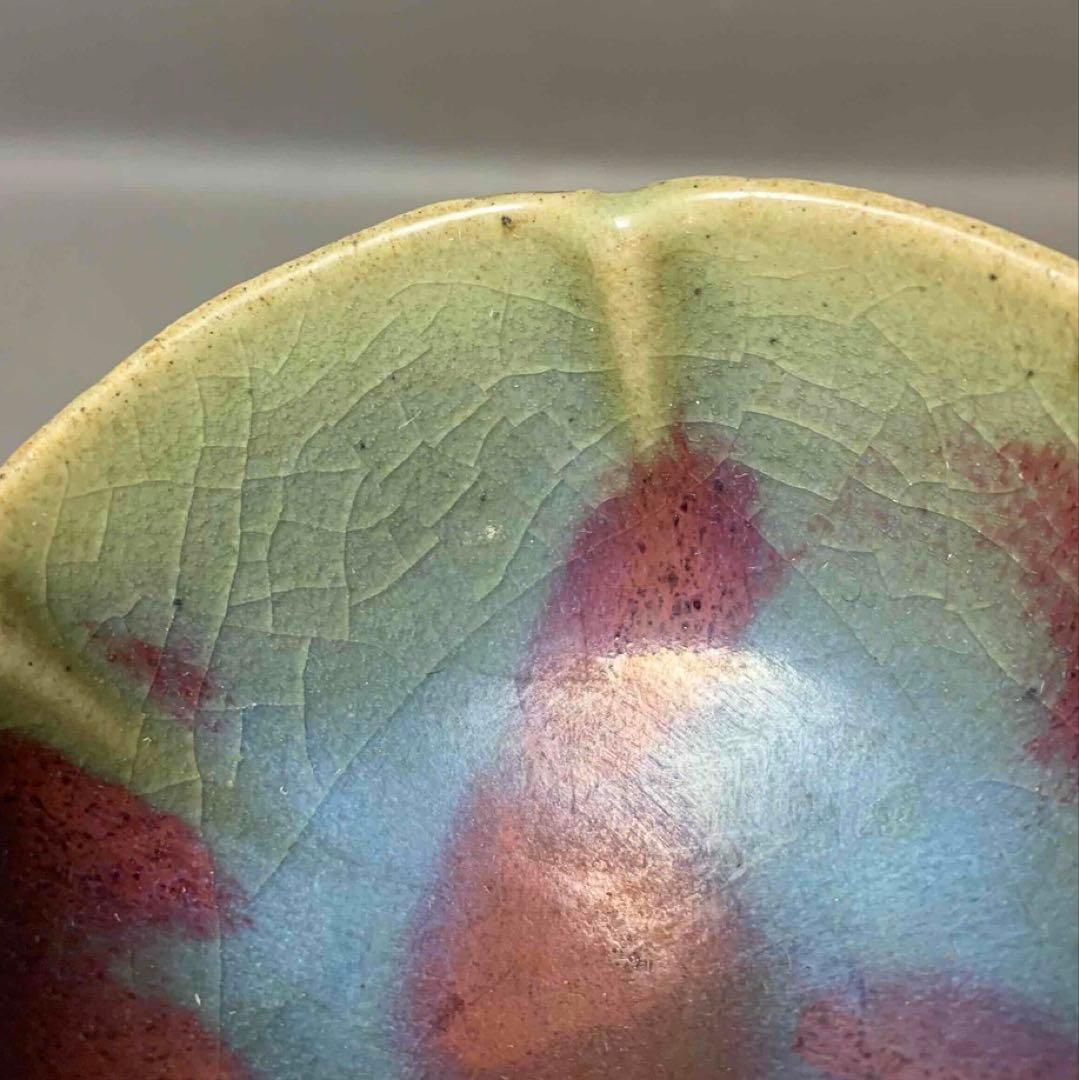 中国 花形托付　龍手付碗　f2220302