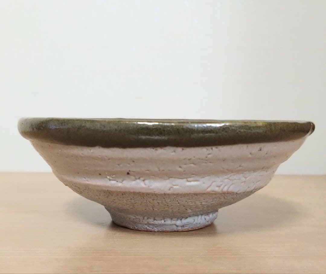 人間国宝　濱田庄司作　縁黒茶盌　共箱付