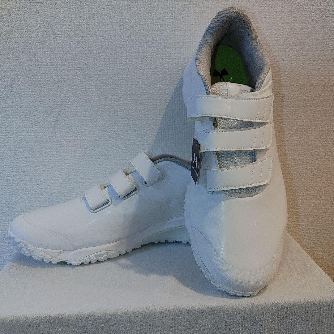 アンダーアーマー　トレーニングシューズ 野球　29.0センチ　ホワイト　高校野球