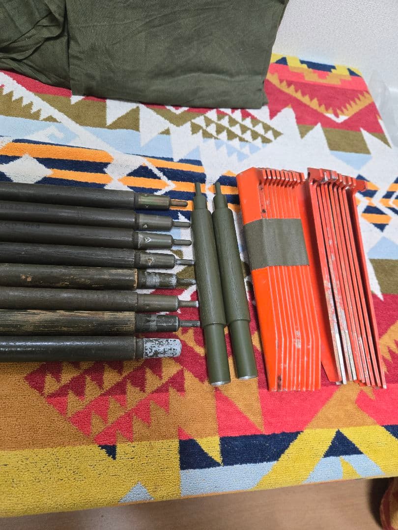 1975年製 USパップテント 二股フレーム YKKジッパー加工済み セット出品