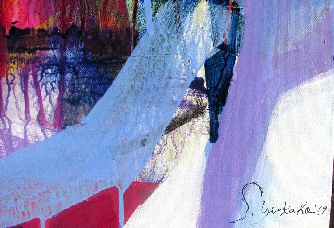 榊原由香子「untitled」S20号大,アクリル,ホノルルより日本初上陸