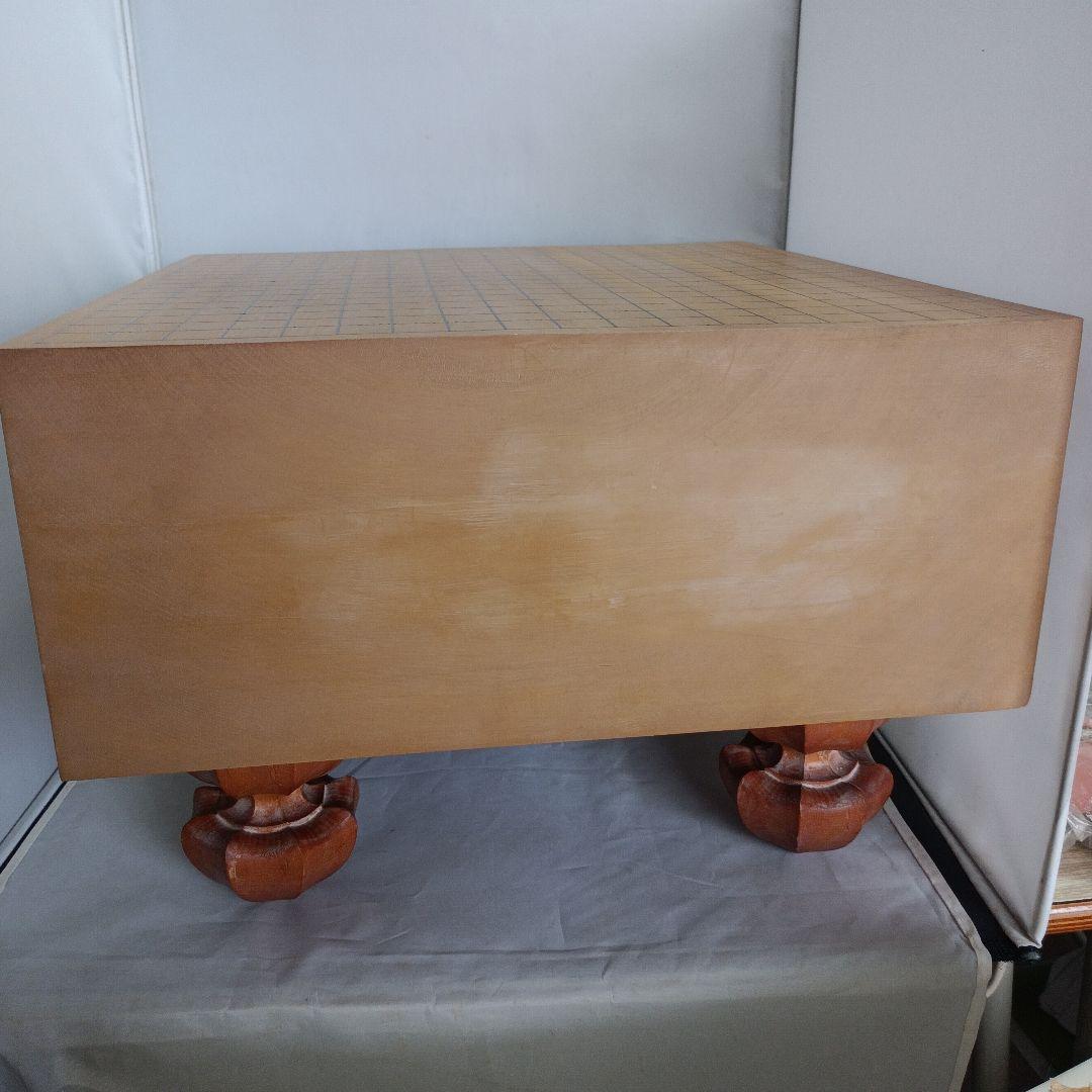 【美品】本格で重厚！碁盤（桂木材、へそあり）＆碁笥（けやき木材）＆碁石ハマグリ