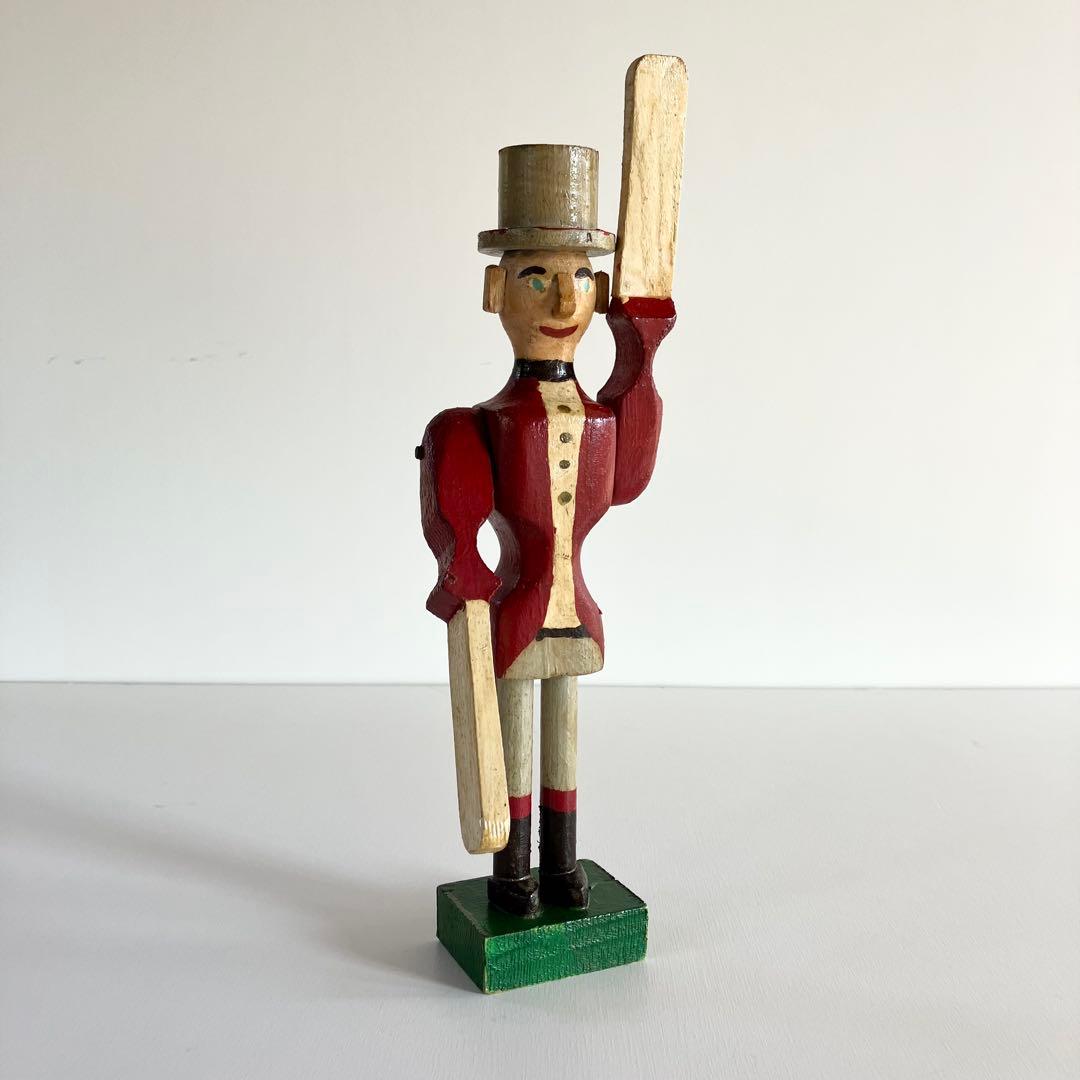 【希少】アンティーク ドール フォークアート 木製 人形 風見 民藝