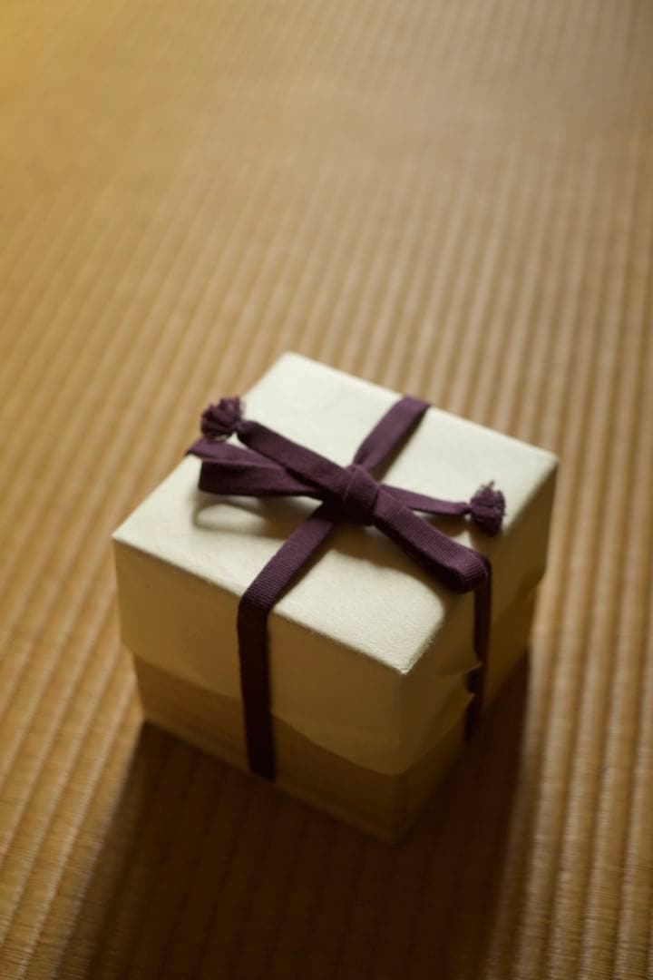 二階堂明弘　益楽黒茶碗　共箱　(益子焼)