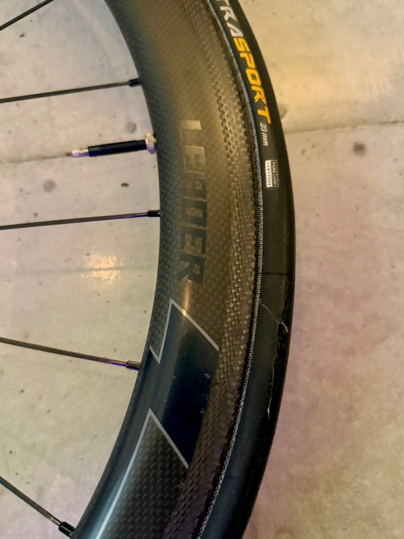 LEADER L44 カーボンホイール ピスト フロントのみ