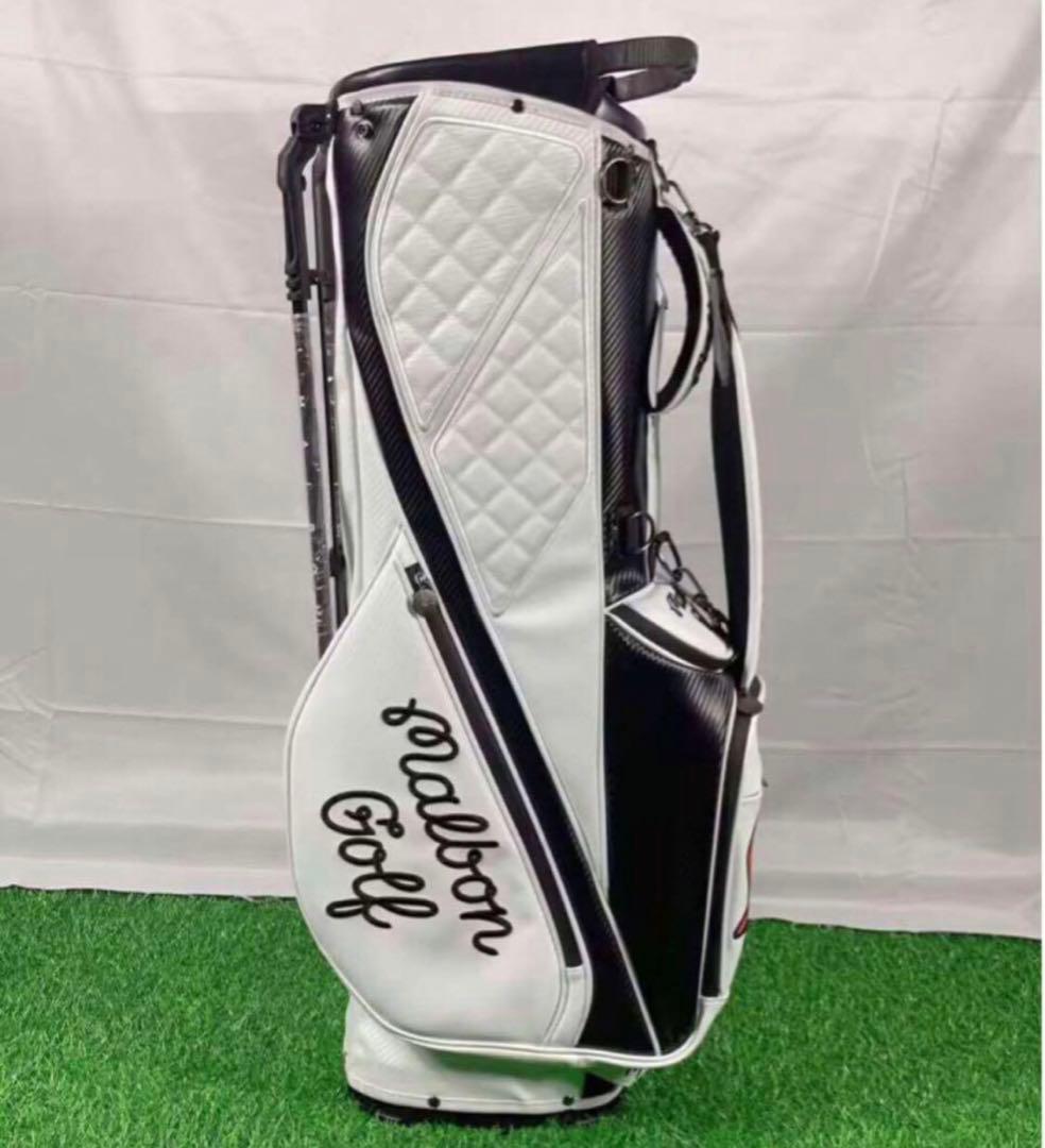 マルボンゴルフ Malbon キャディバッグ 男女兼用 白 マルボン