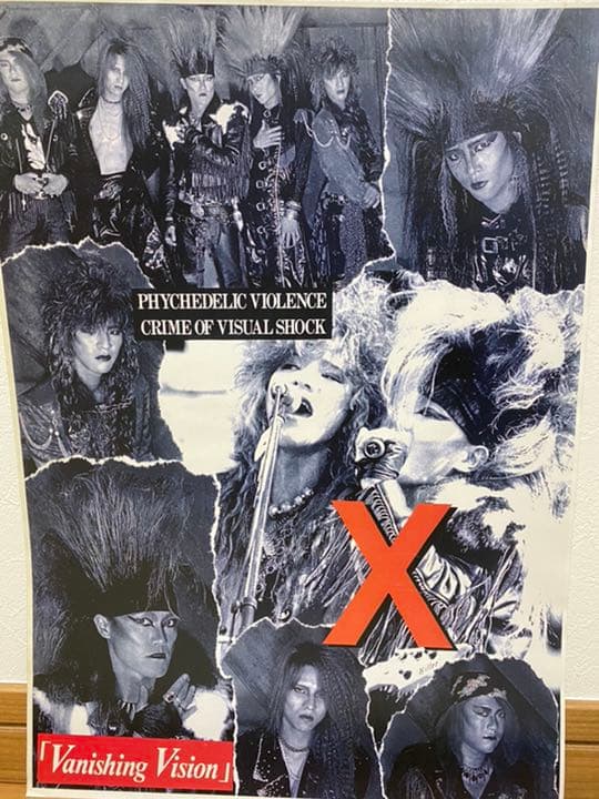 X JAPAN エックスジャパン　[当時Tシャツ原稿及びポスター]