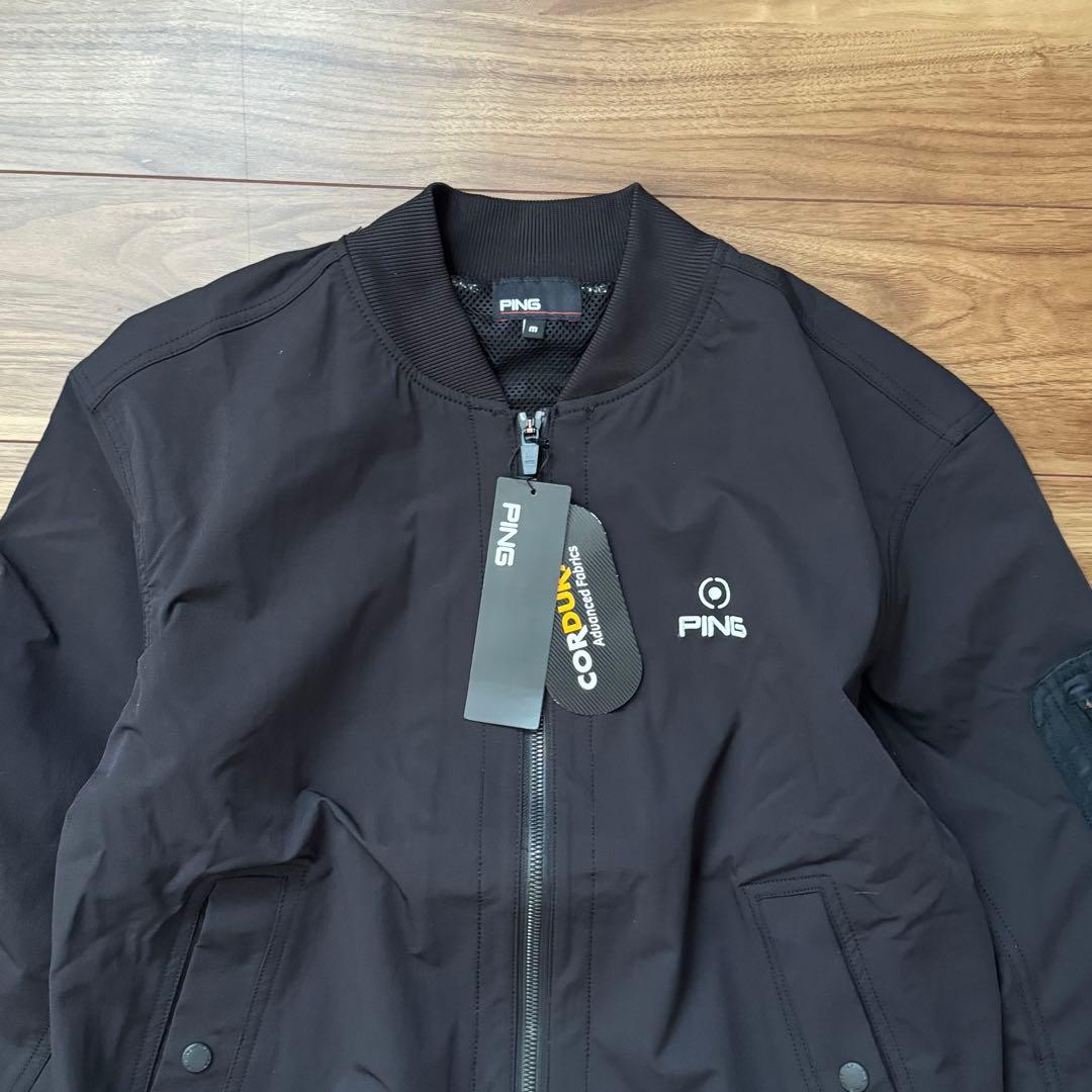 【新品タグ付】PING ゴルフ ブルゾン Mサイズ コーデュラ素材 撥水 黒