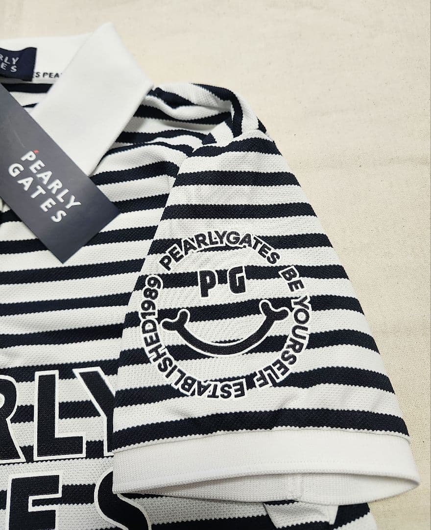 【新品・未使用】PEARLY GATES ポロシャツ ボーダー柄 レディース S