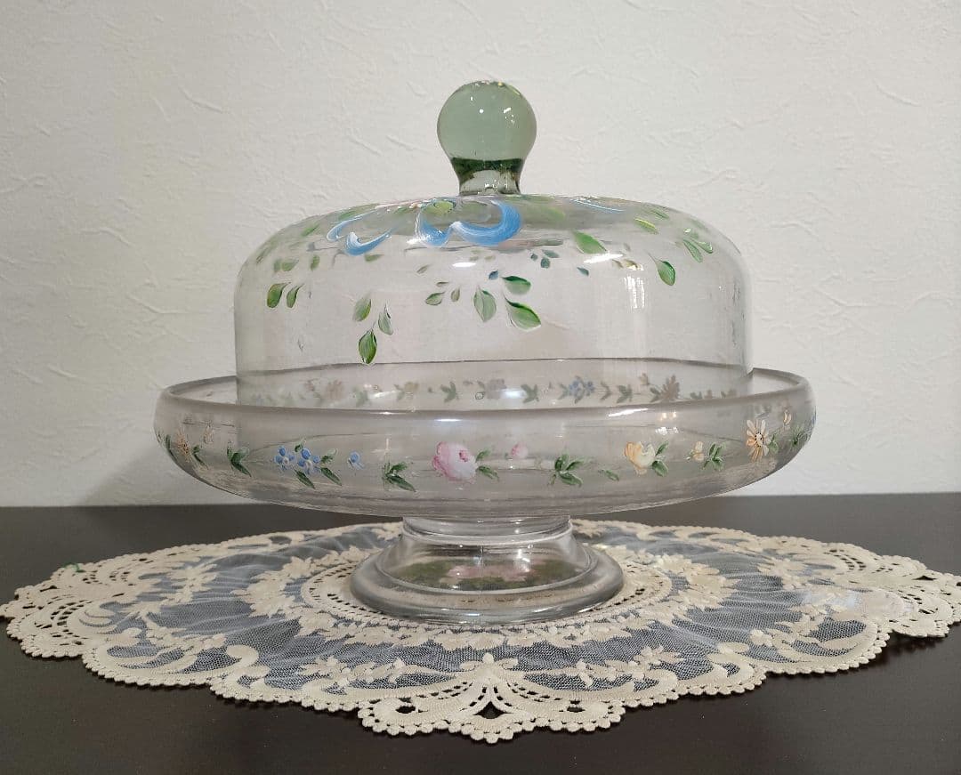 8045:アンティーク・イマン好き!いにしえ✨米国からのゲスト♡硝子ケーキドーム