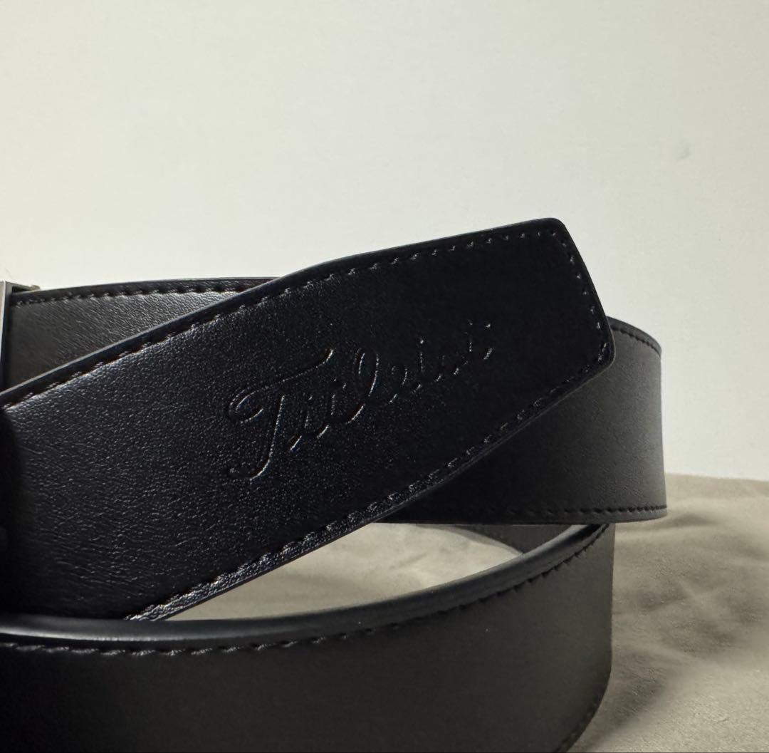 Titleist レザーベルト 黒　Lサイズ　116cm ゴルフ　メンズ