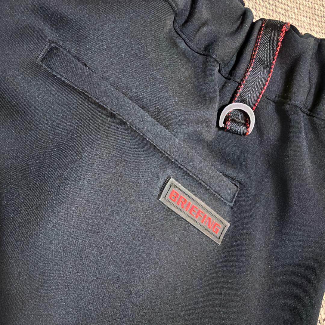 美品ブリーフィング　BRIEFING GOLF スリムジョガーパンツ 黒 L