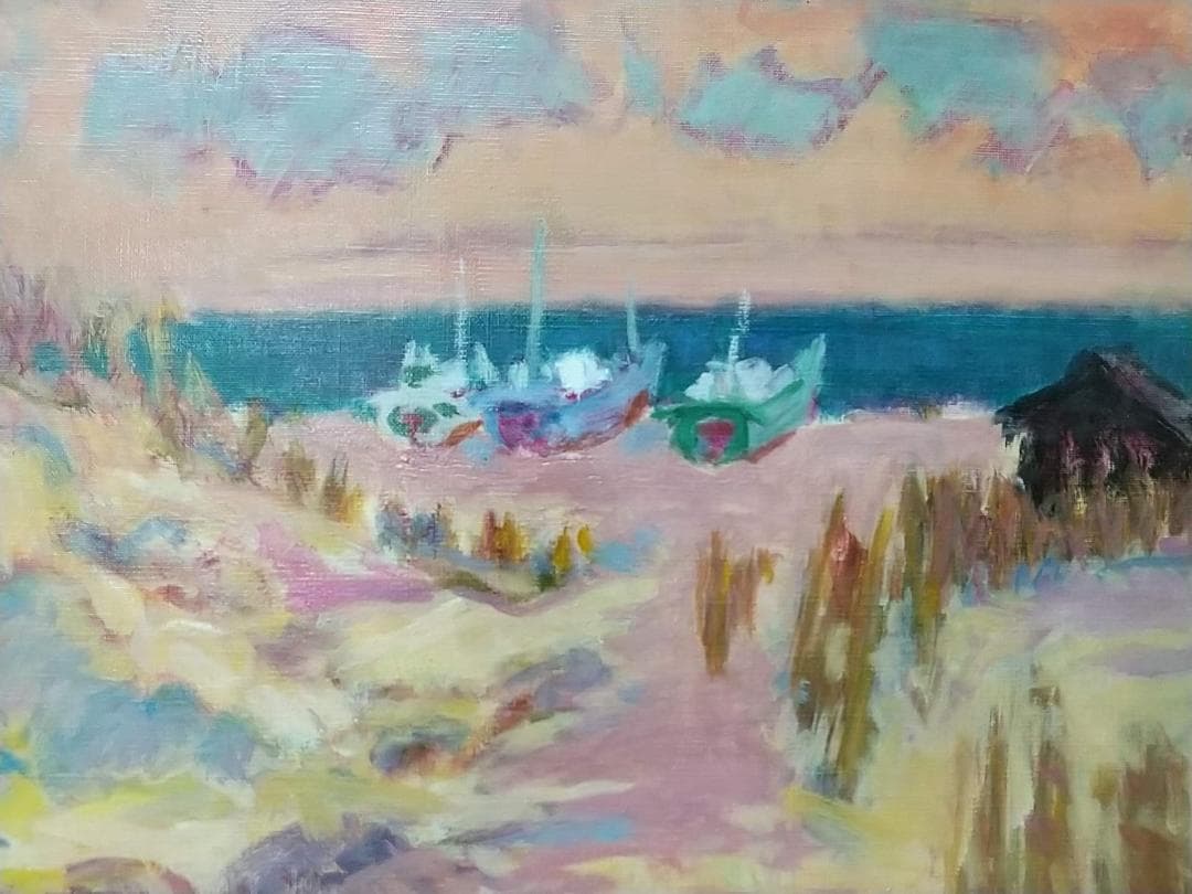 絵画「湘南の午後」P8 油絵