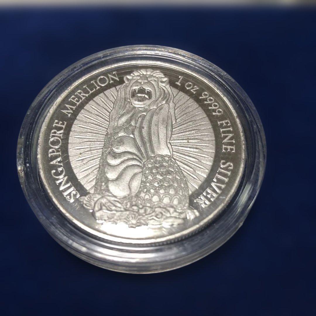 シンガポール　 マーライオン　純銀 1オンス　銀貨