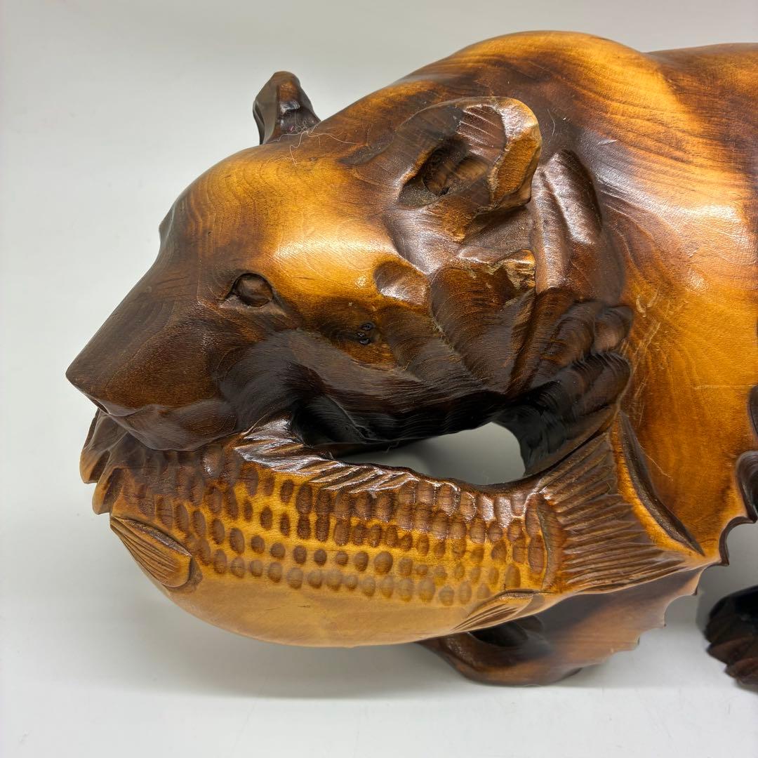 良品　木彫りクマ　彫刻　ヒグマ　北海道　お土産