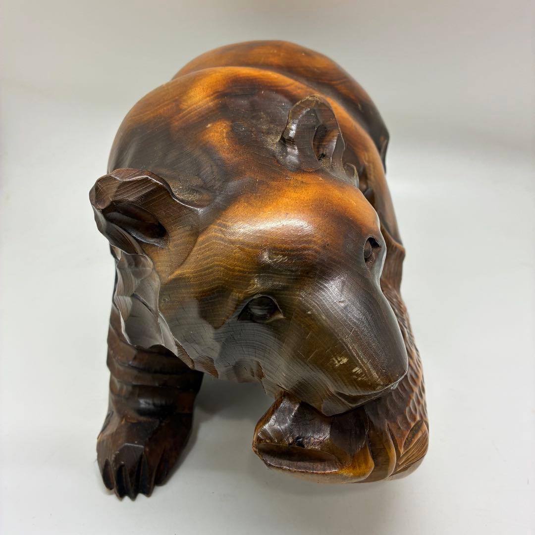 良品　木彫りクマ　彫刻　ヒグマ　北海道　お土産