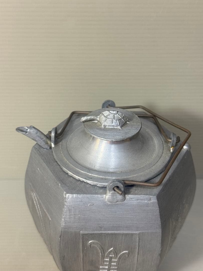 2396  中国酒器　六角チロリ　錫製  骨董品