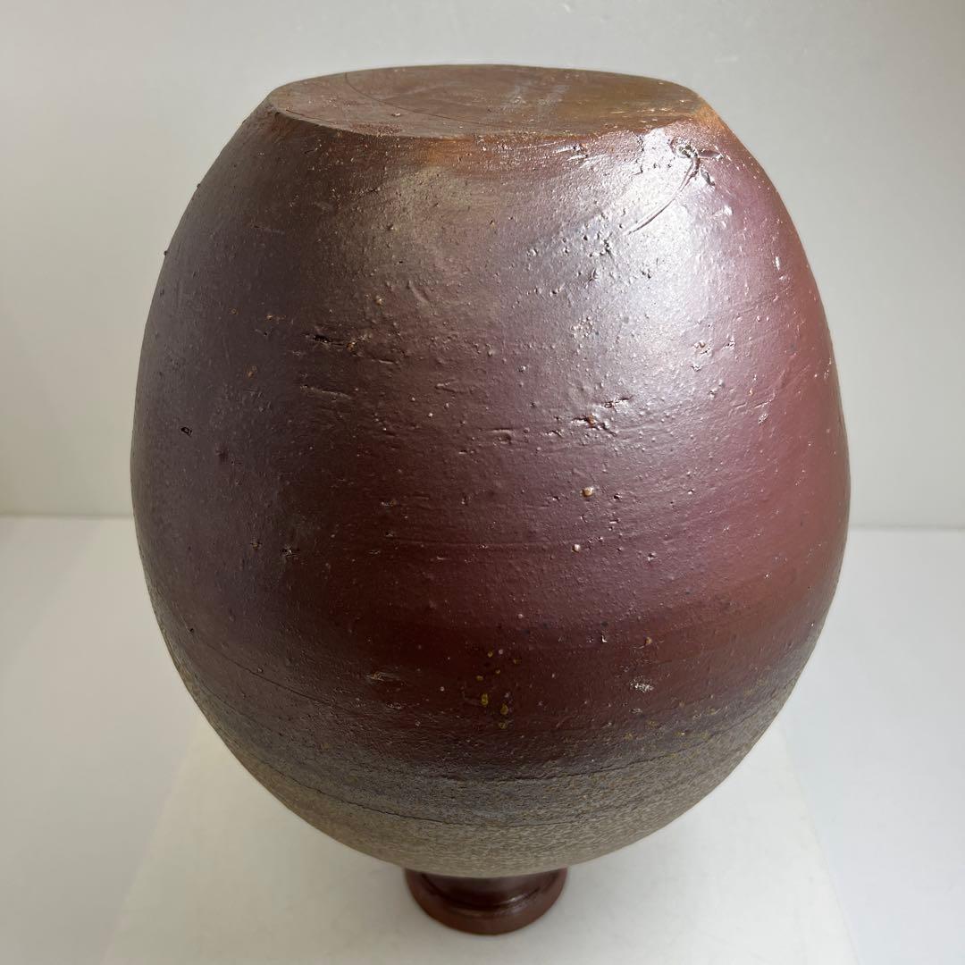 藤原啓　備前特大徳利　共箱　高さ約37.5㎝　東Y7-0627⭐︎2Fトコウ