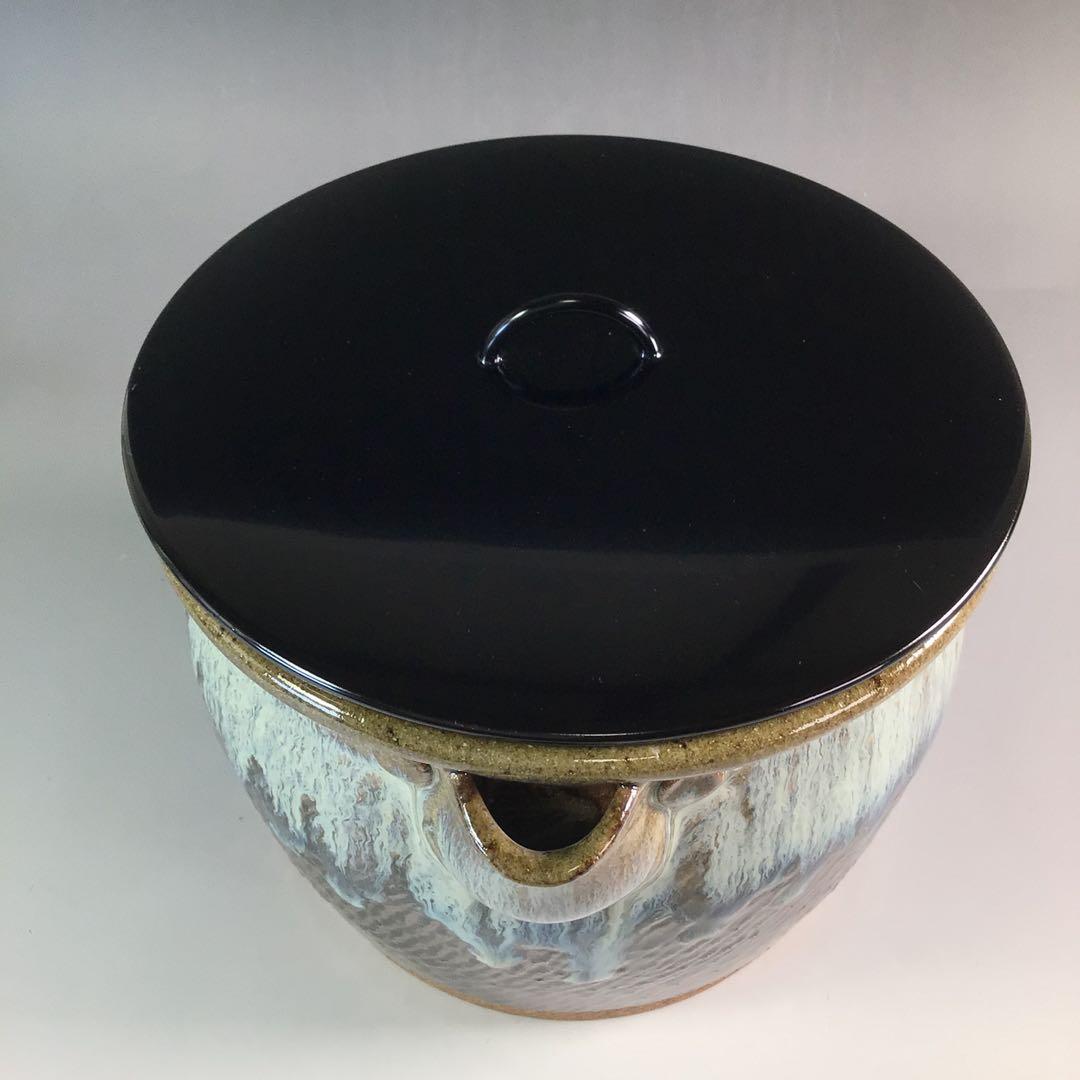 Ｒ７４４　水指　『武村利左エ門造』『朝鮮唐津』『片口水指』　共箱　茶道具