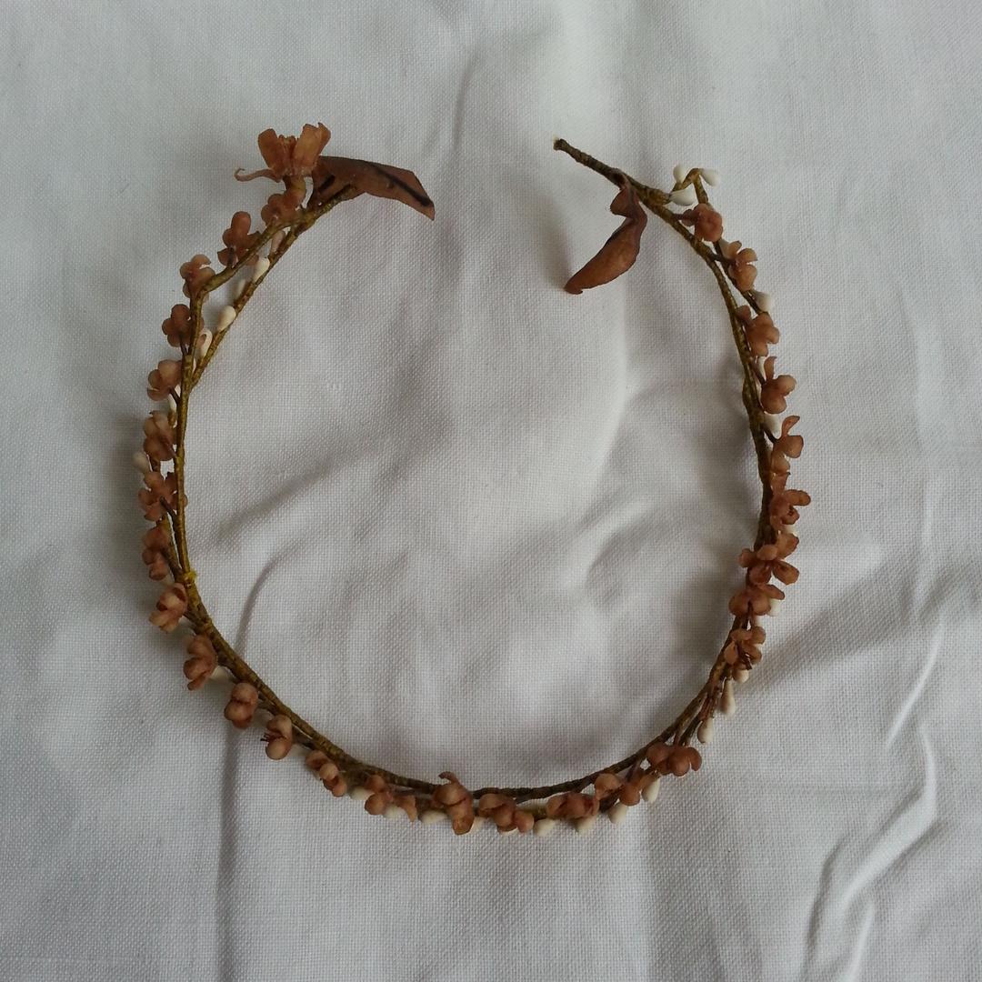 花かんむり 花冠 ワックスフラワー フランス アンティーク