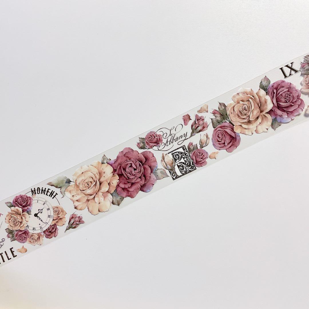 【M-422】壹洱　复古玫瑰　1ループ　マステ切り売り