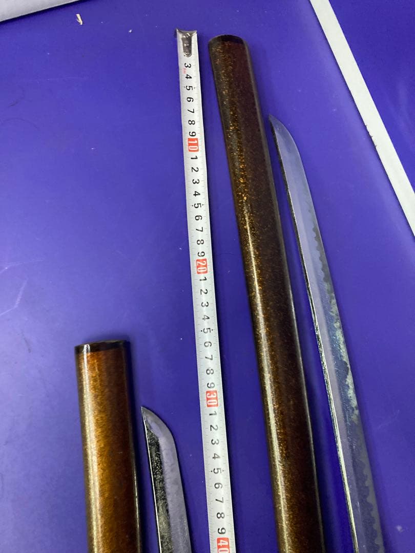 G）模造刀 日本刀 太刀 脇差 大小 2本セット