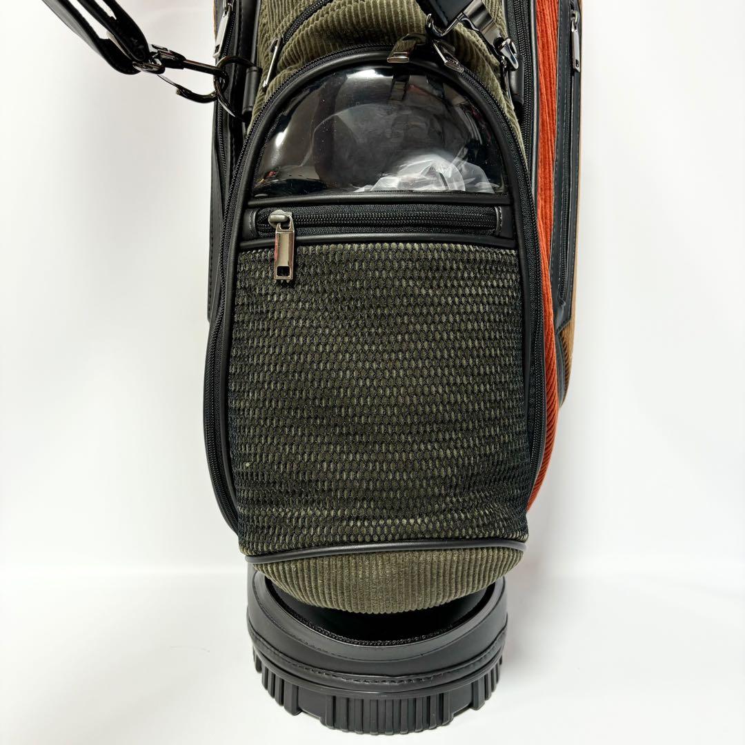 新品 ガジェヘラ ゴルフ コーデュロイ キャディー バッグ カーキ