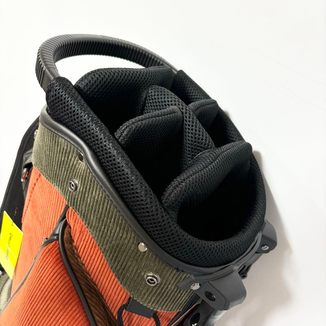 新品 ガジェヘラ ゴルフ コーデュロイ キャディー バッグ カーキ